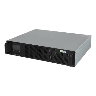 China 1kva 3kva 4kva 5kva 6kva 10kva AC 110v Rack Mount Rack Mount High Frequency Online PF 0.9 Ups With 2U Battery Pack for sale