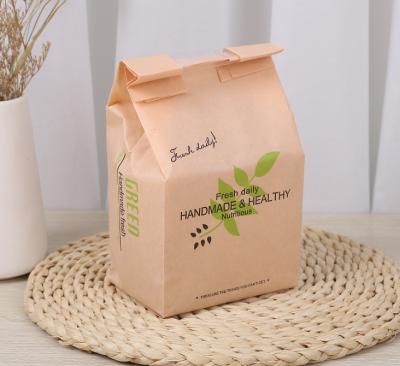 China Eco-friendly Oil Proof Bread Bag Toast Baguette With Window In Craft Paper Bag For Biodegradable Sandwich Bakery for sale