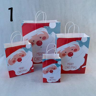 China Eco - Friendly Custom Paper Kraft Paper Bags , Christmas Snowman Paper Gift Bag For Merry Christmas for sale