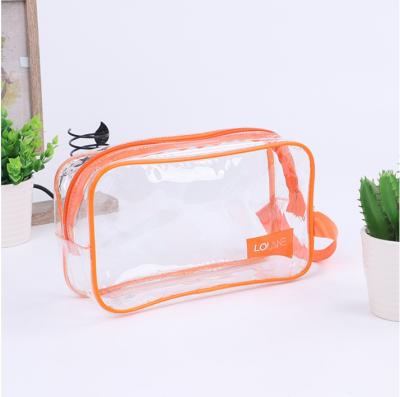 China Fashion Clear Make Up Organizer Pouches Tote Travel Toiletry Bags Transparent PVC Cosmetic Bag For Women for sale