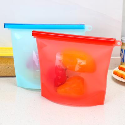 China Hot Sale Silicone Plastic Bag Food Grade Vacuum Waterproof Food Separately Packed Bag Soup Frozen Food Storage for sale