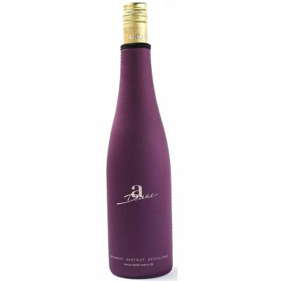 China Reusable Customized Waterproof Logo Insulated Neoprene Wine Bag Champagne Bottle Cover Bag With Zipper for sale