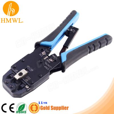 China Lan Cable Crimping Tool 10P 8P 6P 4P Ratchet HM-TL200R of Carbon Steel for sale