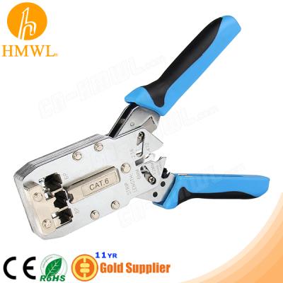 China Carbon Steel UTP STP Cat6 RJ45 RJ11 Crimper Stripper Cutter HM-TL2810 for sale