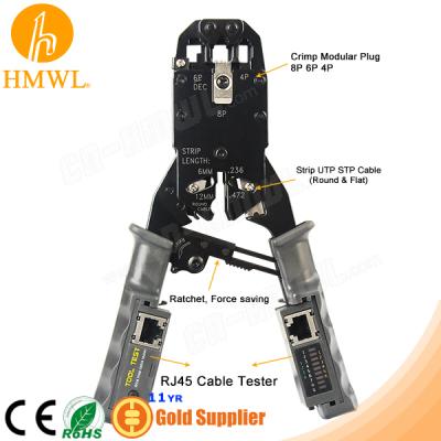 China Carbon Steel RJ45 Lan Test Crimping Tool for sale