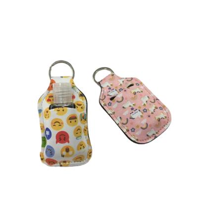 China New Fashion Neoprene Key Chain Toiletsoap Convenient Hand Sanitizer Holder With Good Quality for sale