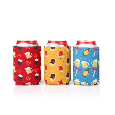 China Waterproof Neoprene Custom Sublimation Promotional Beer Can Cooler Holder Empty Sleeve Coozies for sale