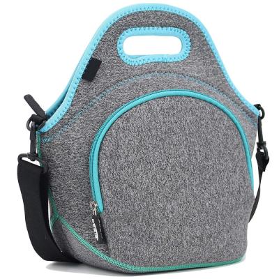 China New Style Waterproof Neoprene Lunch Bag Customized Insulated Cooler Lunch Bag With Front Pocket for sale