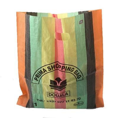 China Low Price Recyclable PP Woven Shopping Bags For Africa Customized Handing Market Sack Bags for sale