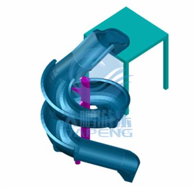 Китай 3,3 стеклоткани аквапарк метра скольжения бассейна - сини продается