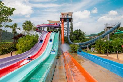 China De Draai Aqua Drop Water Slide Fiberglass van het waterpark met een Begin van de Lanceringscapsule Te koop