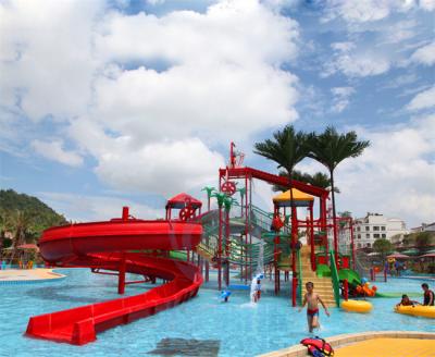 China Casa grande de la despedida del agua de la fibra de vidrio del OEM Aqua Park Playground Water Slide en venta