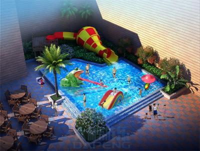 China Anti- UV-Aqua Park Playground Spray Park-Fiberglas-Familien-Wasserrutsche zu verkaufen