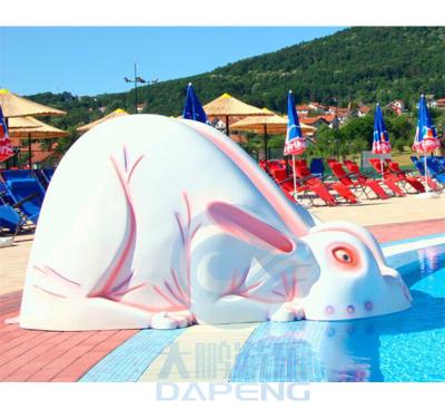 China Kaninchen formte Mini Pool Slide Fiberglass Aqua-Park-Wasserrutsche für Kleinkinder zu verkaufen