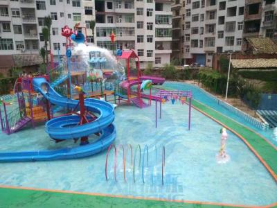 China Wohnspielplatz-Wasserrutsche Aqua Park Fiberglass Water House für Kinder zu verkaufen