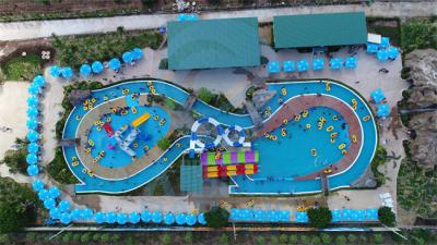 China Flusswasser-Park Soems 4000 Sqm fertigte fauler mit Swimmingpool-Dias besonders an zu verkaufen