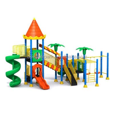 China China Custom Children Park Equipment Playground Big Plastic Slide Swing Sets Outdoor for Kids Te koop