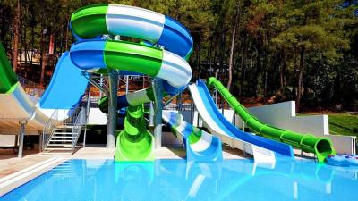 China Amusement Water Park Adults Water Games Custom Fiberglass Slide for Swimming Pool for sale