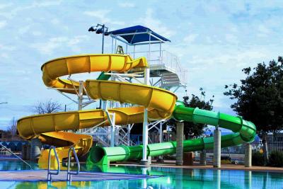 China Children Swimming Pool Water Game Play Spiral Fiberglass Water Slide for Children for sale