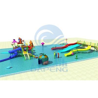 China ODM Outdoor Water Amusement Park Playground Set Kids Fiberglass Slide Group en venta