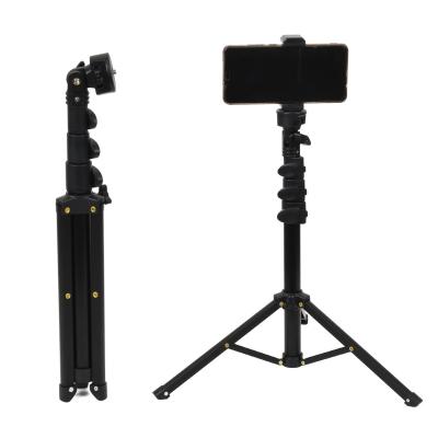 China Mobile Phone Mini Selfie Rod Portable Mobile Phone Tripod Living Aluminum Alloy Telescopic Rod for sale