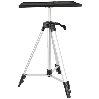 China New Arrival 1.4m PORTABLE Adjustable Laptop Projector Stand Moving Tripod With Folded Tray for sale