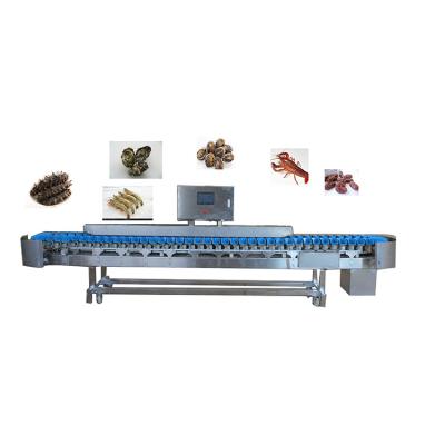 China Commercial Type Weight Sorter Shrimp Sorter Crawfish Grading Screen Touch Use Tray Machine for sale