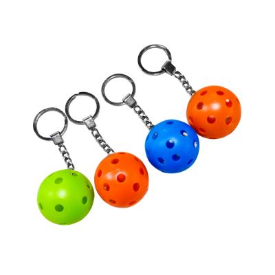 China Goods Personalized Promotional Gift Creative Plastic Pickleball Keychains Accept Customize for sale