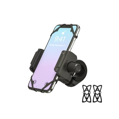 China Remarkable non-slip double fixing black ABS pa66 tape cell bike phone holder for sale