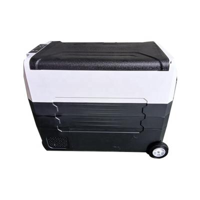 China Low noise new product 55L 12V 24V car freezer portable refrigerator with compressor for car camping for sale