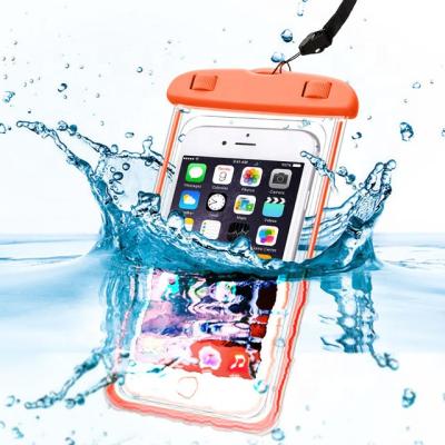 China Factory Wholesale Price Universal Luminous Waterproof PVC Phone Swimming Filter Mount For Smart Phone for sale