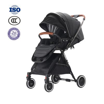 China Aluminum/Plastic/Fabric/Metal OEM ODM Can Sit or Lie Baby Stroller Suitable 4 Season Highly Demand Pram Single Baby Stroller for sale