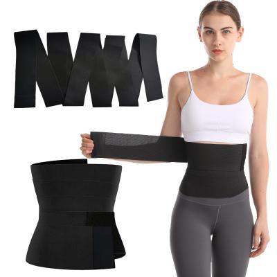 China 600cm Antibacterial Belly Wrap Body Shaper Waist Trimmer Band Antibacterial Elastic Bribe Up Wrap Belly Waist Trainer For Women for sale