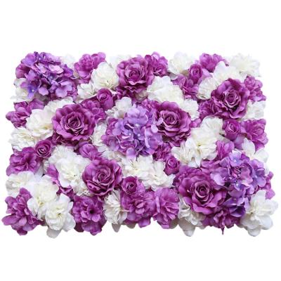 China Silk+plastic Promotion 3D Panel Decor Backdrp Backdrop Stand Home Fabric Baby Shower Background Artificial Flowers Wall for sale