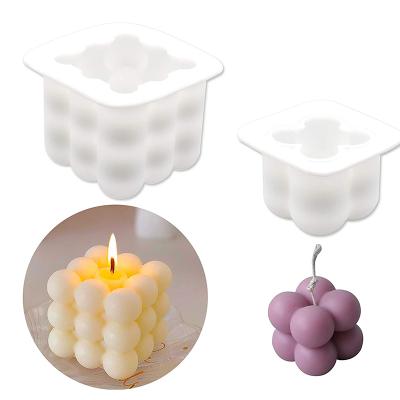 China New Style Big Sizes Modern Giant Cube Viable Bubble Small 3D Ice Cream Shop Molde Pillar Cloud Heart Candle Mold Silicone Buddha for sale