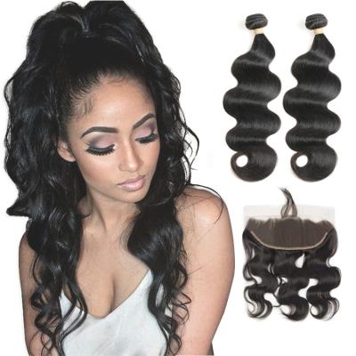 China New Design Silky Straight Virgin Brazilian Human Frontal Human Hair Cuticle Aligned Cuticle Aligned Grade 10A Hair Bundles Bundles Wig for sale