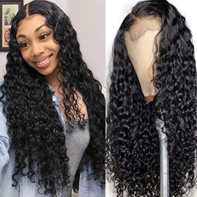 China Hd Brazilian Deep Wave Big 30 Inch Deep Curly Lace Front Wigs Human Hair Full Lace Front Wig 360 Virgin Human Full Closure for sale