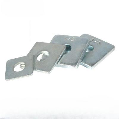 China Countersunk Standard or custom type DIN436 square washer carbon steel Square gaskets washer galvanized Customized flat washer for sale