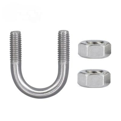 China Heavy Industry wholesale top quality Custom Galvanized U Bolt Auto Part Trailer U-bolt Nut Pipe Clamp High Strength Stainless Steel U Bolt for sale