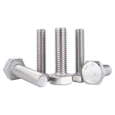 China Machinery DIN933/ANSI/ASME B18.2.1 stainless steel hex bolt for sale