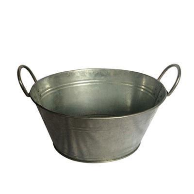 China CLASSIC Shallow Galvanized Oval Bucket with Handle for sale