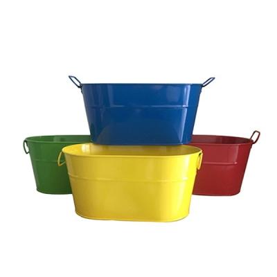 China CLASSIC Outdoor Oval Metal Flower Bucket for sale