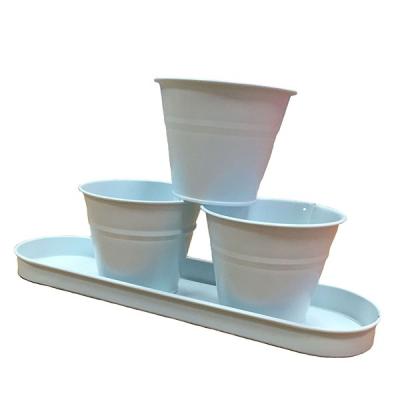 China Min Metal Outdoor Flower Pot and Cheap Integrated Planters Seamless CLASSIC for sale