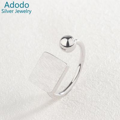 China Adodo 2020 Fashion New Silver Currents Jewelry Plain Silver Ring for sale