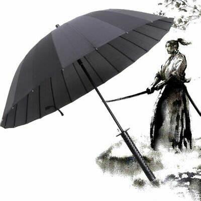 China Real Minimalist Custom Golf Umbrella Samurai Sword Shaped Katana Japanese Knife Long Handle Windproof for sale