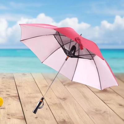 China All In 1 Outdoor Mist Fan Umbrella With Fan, Summer Golf Umbrella for sale