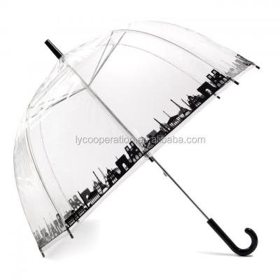 China Nylon Dome Umbrella-London, Clear Transparent Dome Rain Umbrella, 190T Fabric Clear Vision Symbols Of London for sale