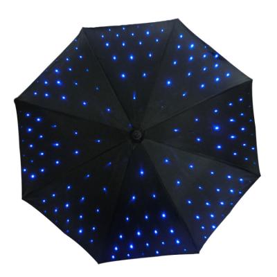 China All In 1 Led Light Up Luminous Fiber Optic Cloth Led Umbrella With Torch Light Handle, Twilight Umbrella for sale