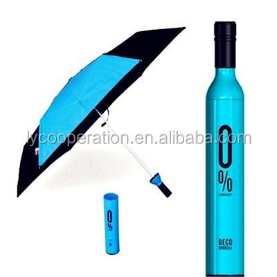 China China Hot Sale 0% Wine Bottle Umbrella, Cheap Promotion Wine Bottle Folding Umbrella for sale