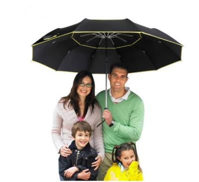 China Umbrella Logo Three Times Umbrella Gift Contemporary Automatic Advertising Two Person Umbrella Can Be Customized for sale